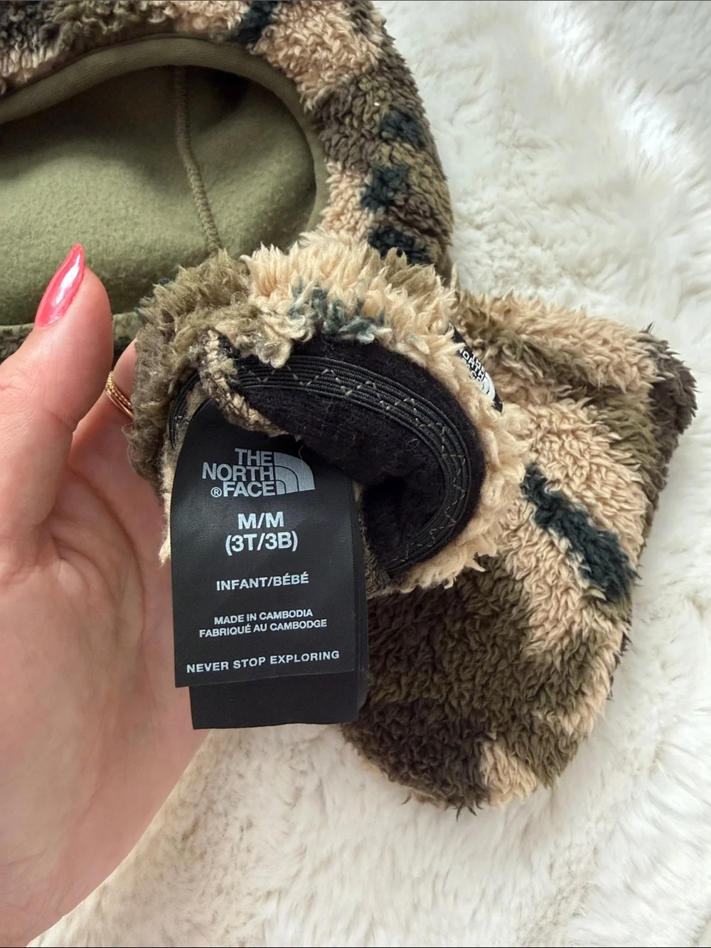 The North Face olive green